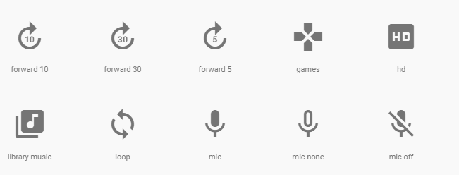 Google Material Design Icons